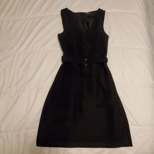 Halogen Black Dress fitted into pencil skirt sz 2